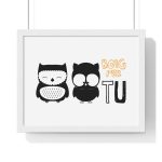 Poster enmarcado horizontal - Blanco - Camiseta «Boig per tu»