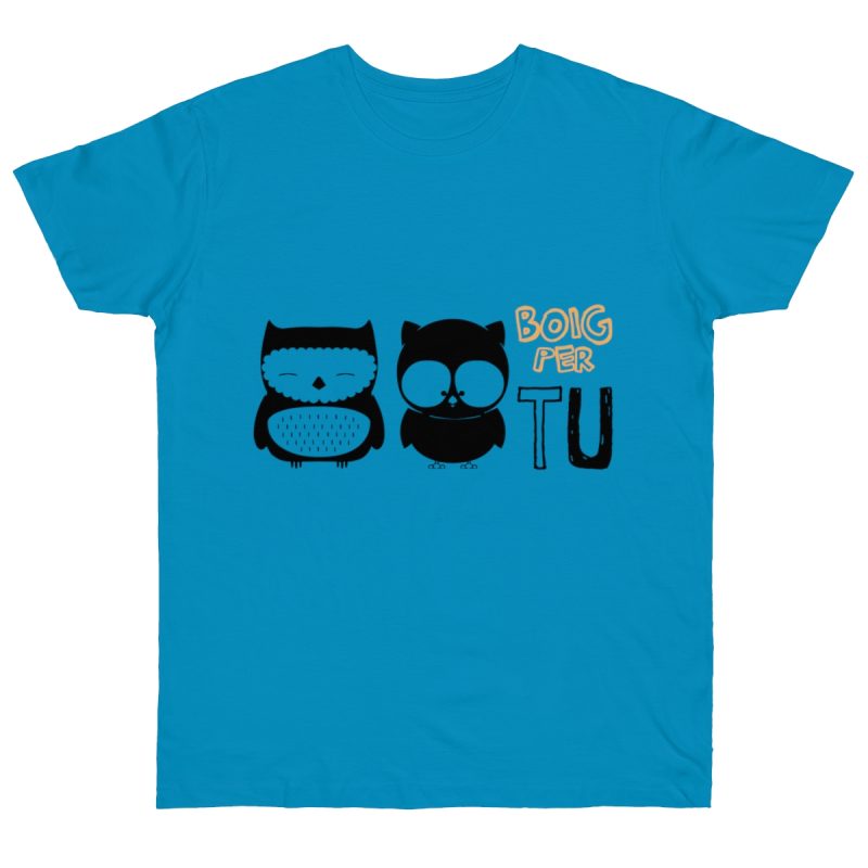 Camiseta punto liso - Azul atolon - Camiseta «Boig per tu»