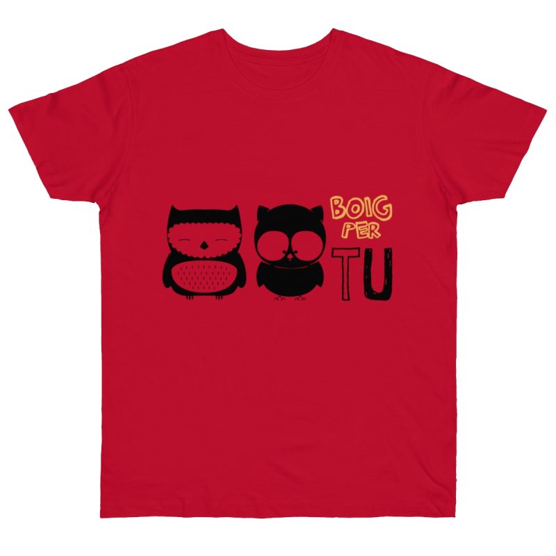 Camiseta punto liso - Rojo profundo - Camiseta «Boig per tu»