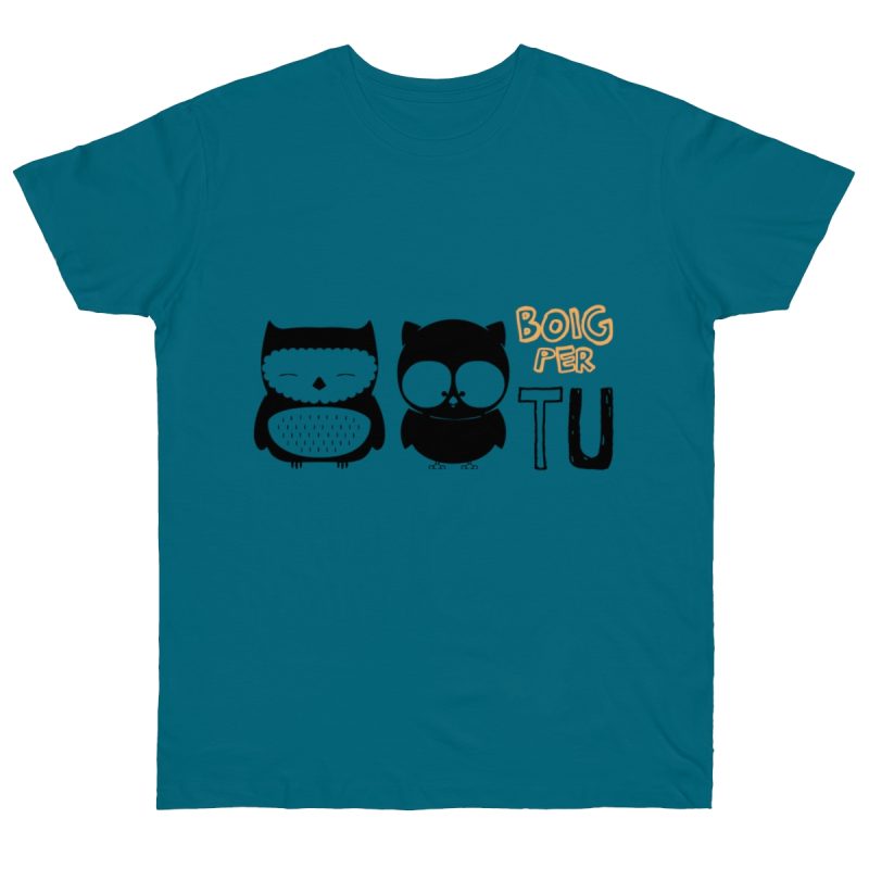Camiseta punto liso - Azul diva - Camiseta «Boig per tu»