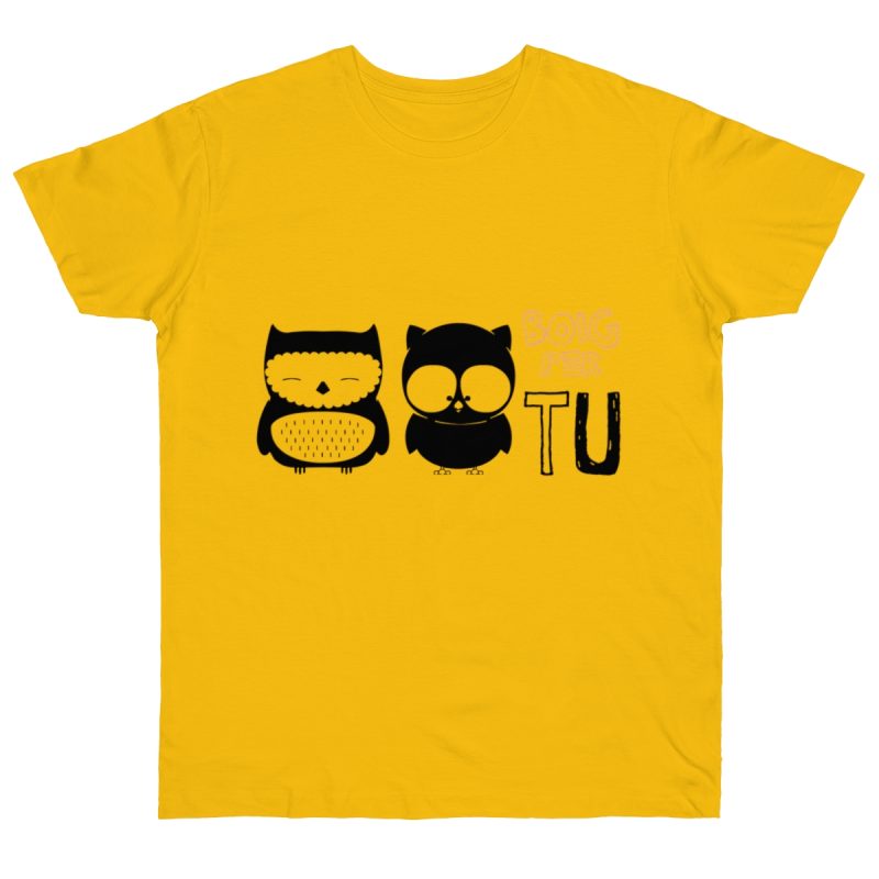 Camiseta punto liso - Amarillo dorado - Camiseta «Boig per tu»