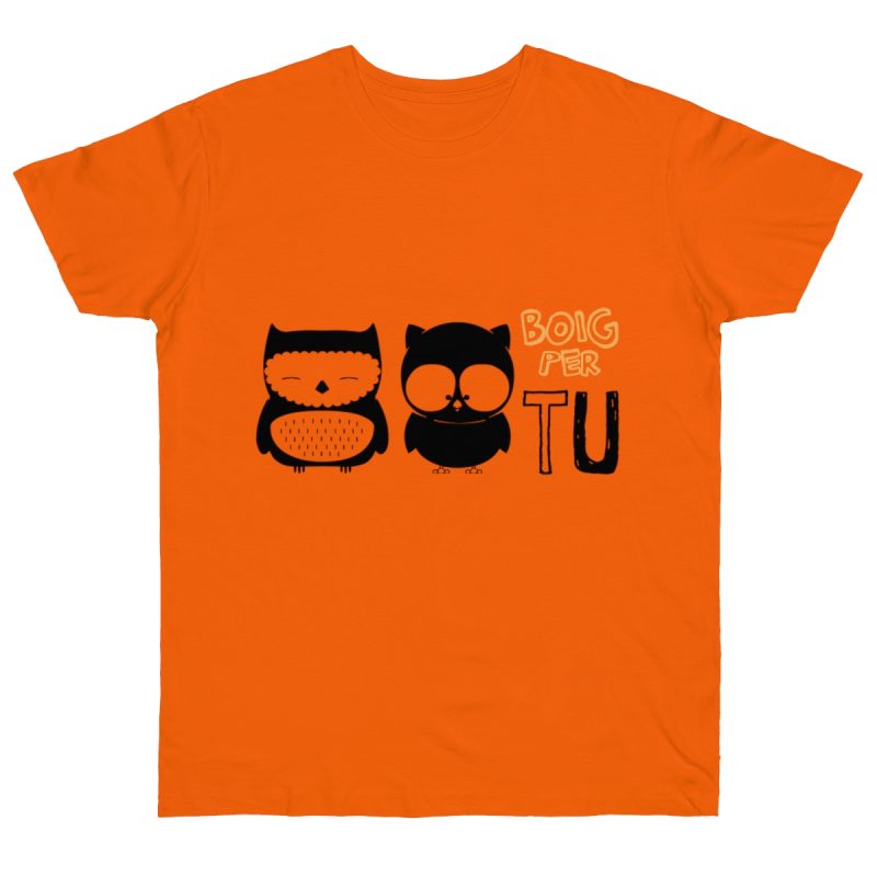 Camiseta punto liso - Naranja - Camiseta «Boig per tu»