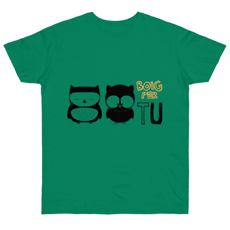 Camiseta punto liso - Verde Kelly - Camiseta «Boig per tu»