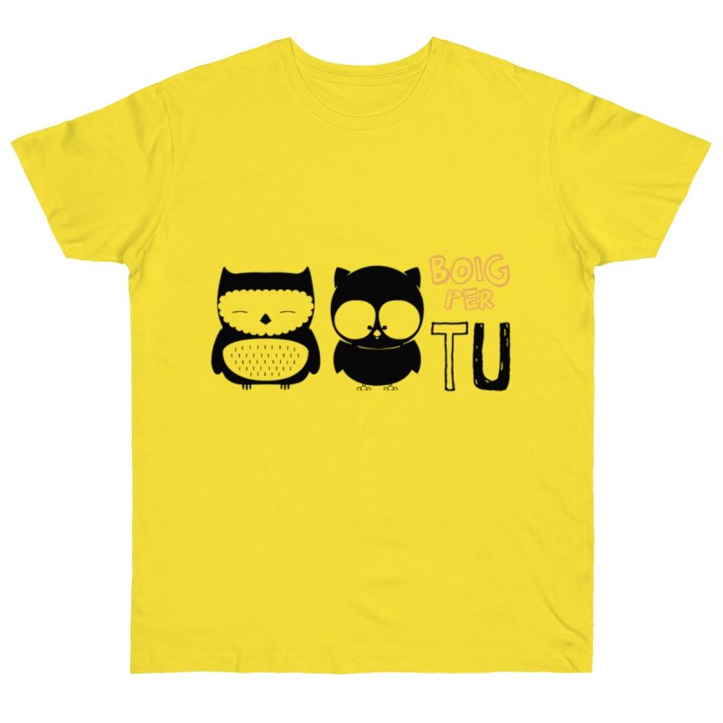 Camiseta punto liso - Amarillo solar - Camiseta «Boig per tu»