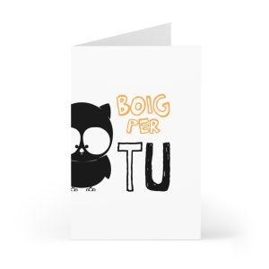Tarjetas de felicitacion (7 uds.) - Camiseta «Boig per tu»