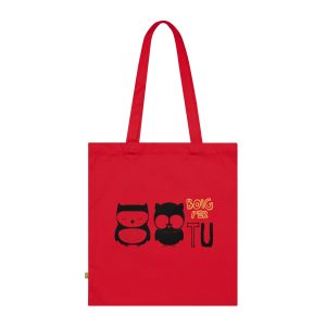 Bolsa de algodon organico - Rojo clasico - Camiseta «Boig per tu»