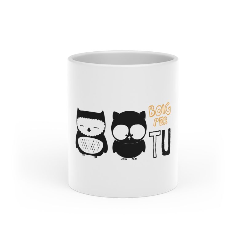 Taza con asa de corazon - Blanco - Camiseta «Boig per tu» Taza con asa de corazon - Blanco - Camiseta «Boig per tu»