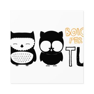 Pegatinas laminadas cuadradas - Camiseta «Boig per tu»