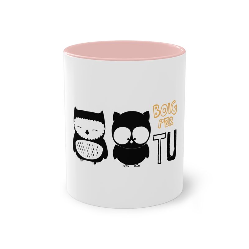 Taza bicolor - Rosa - Camiseta «Boig per tu»