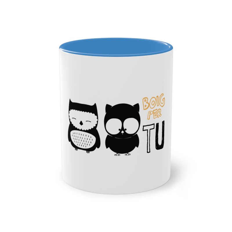 Taza bicolor - Azul claro - Camiseta «Boig per tu»