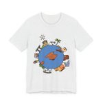 Camiseta jersey manga corta - Gris ceniza - Camiseta «cada casa es un mon sense» Camiseta jersey manga corta - Gris ceniza - Camiseta «cada casa es un mon sense»
