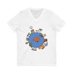 Camiseta cuello de pico - Blanco - Camiseta «cada casa es un mon sense»