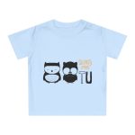 Camiseta de bebe - Azul empolvado - Camiseta «Boig per tu» Camiseta de bebe - Azul empolvado - Camiseta «Boig per tu»