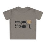 Camiseta de bebe - Gris jaspeado melange - Camiseta «Boig per tu» Camiseta de bebe - Gris jaspeado melange - Camiseta «Boig per tu»