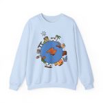 Sudadera cuello redondo - Azul claro - Camiseta «cada casa es un mon sense»