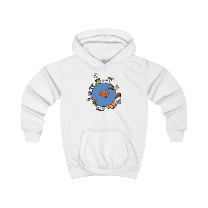 Sudadera con capucha infantil - Blanco artico - Camiseta «cada casa es un mon sense» Sudadera con capucha infantil - Blanco artico - Camiseta «cada casa es un mon sense»
