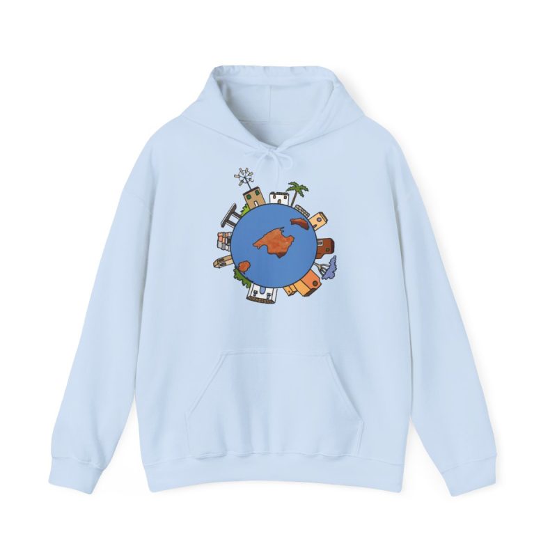 Sudadera con capucha - Azul claro - Camiseta «cada casa es un mon sense»