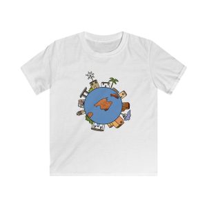 Camiseta infantil Softstyle - Blanco - Camiseta «cada casa es un mon sense»