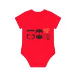 Body bebe manga corta organico - Rojo - Camiseta «Boig per tu»