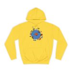 Sudadera universitaria - Amarillo sol - Camiseta «cada casa es un mon sense»