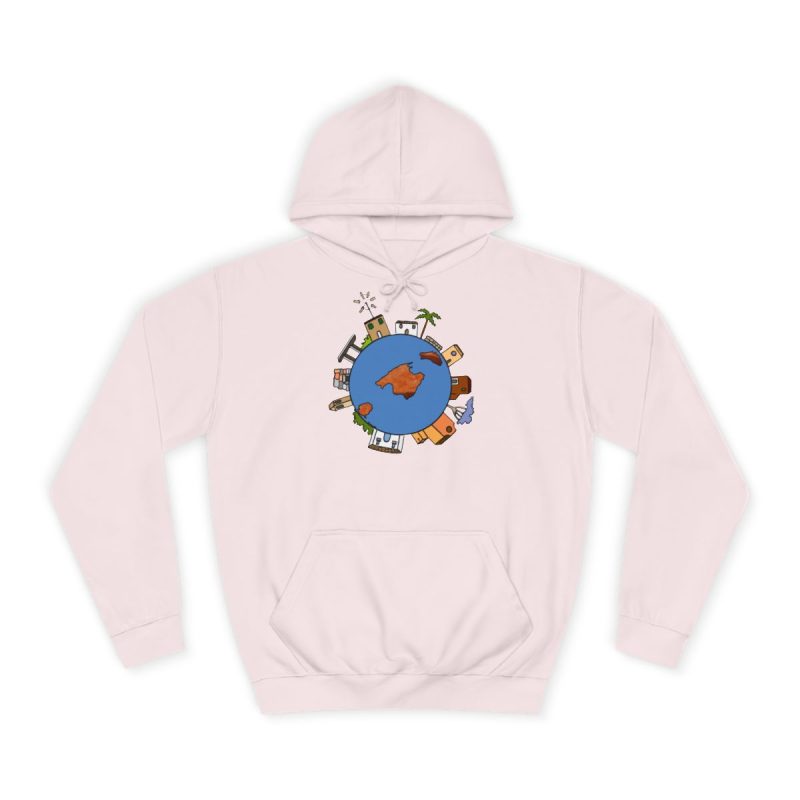 Sudadera universitaria - Rosa bebe - Camiseta «cada casa es un mon sense»