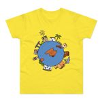 Camiseta hombre punto liso - Amarillo solar - Camiseta «cada casa es un mon sense» Camiseta hombre punto liso - Amarillo solar - Camiseta «cada casa es un mon sense»