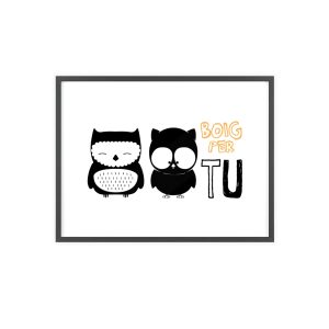 Poster con marco de madera - Marco negro - Camiseta «Boig per tu»