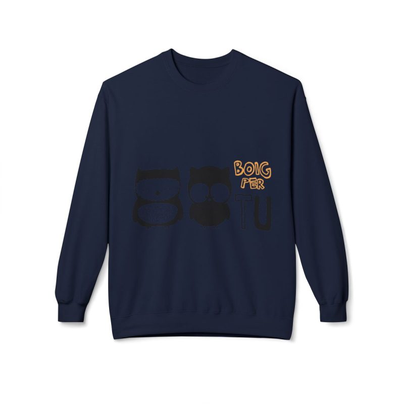 Sudadera Softstyle cuello redondo - Azul marino - Camiseta «Boig per tu»
