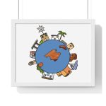 Poster enmarcado horizontal - Blanco - Camiseta «cada casa es un mon sense»