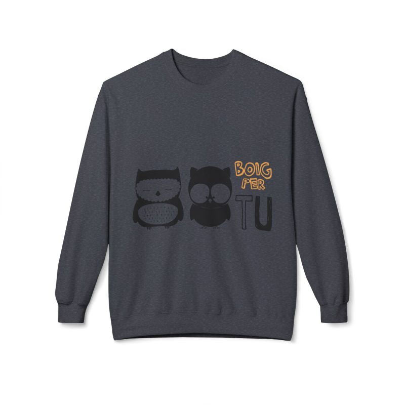 Sudadera Softstyle cuello redondo - Gris jaspeado oscuro - Camiseta «Boig per tu»