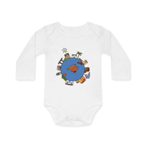 Body bebe manga larga organico - Blanco - Camiseta «cada casa es un mon sense»