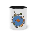 Taza bicolor - Negro - Camiseta «cada casa es un mon sense»