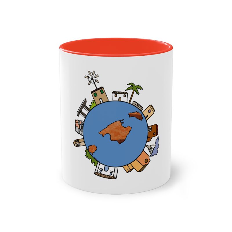 Taza bicolor - Rojo - Camiseta «cada casa es un mon sense»