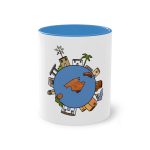 Taza bicolor - Azul claro - Camiseta «cada casa es un mon sense»