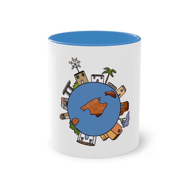 Taza bicolor - Azul claro - Camiseta «cada casa es un mon sense»
