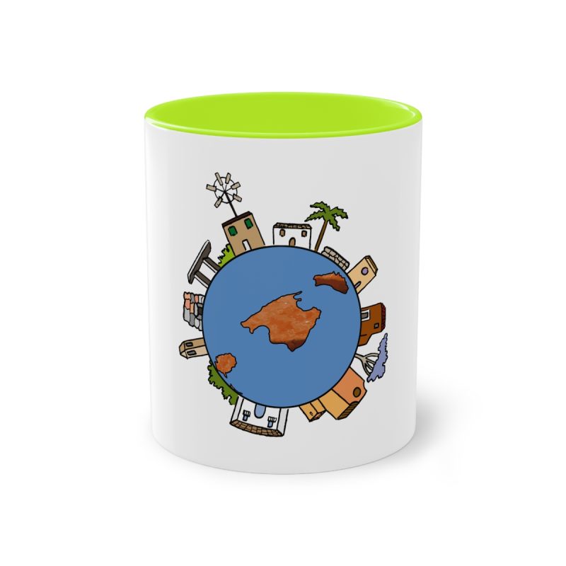 Taza bicolor - Verde claro - Camiseta «cada casa es un mon sense»