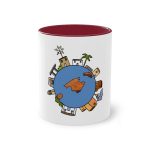 Taza bicolor - Granate - Camiseta «cada casa es un mon sense»