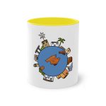 Taza bicolor - Amarillo - Camiseta «cada casa es un mon sense»