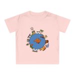 Camiseta de bebe - Rosa empolvado - Camiseta «cada casa es un mon sense»