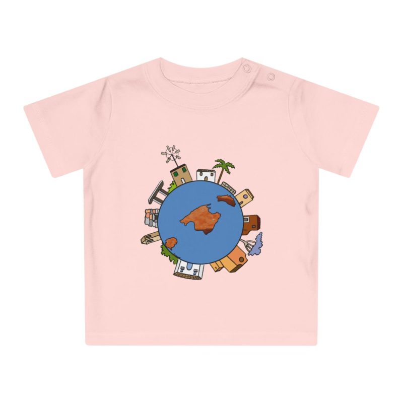 Camiseta de bebe - Rosa empolvado - Camiseta «cada casa es un mon sense»