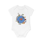 Body bebe manga corta organico - Blanco - Camiseta «cada casa es un mon sense»