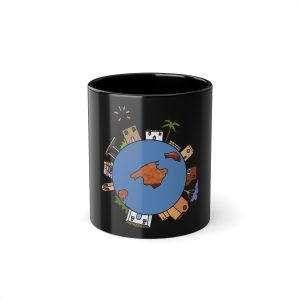 Taza negra 325 ml - Negro - Camiseta «cada casa es un mon sense»