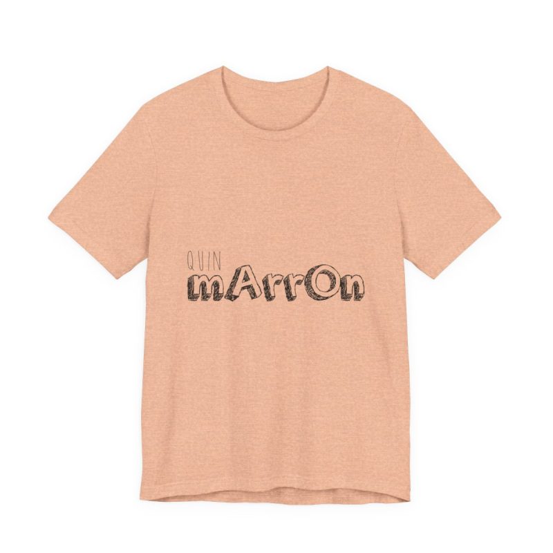 Camiseta jersey manga corta - Melocoton jaspeado - Camiseta «Quin marrón»
