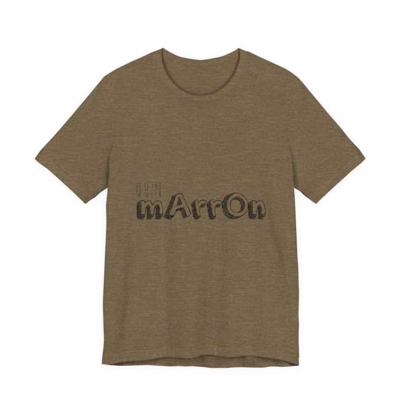 Camiseta jersey manga corta - Verde oliva jaspeado - Camiseta «Quin marrón»