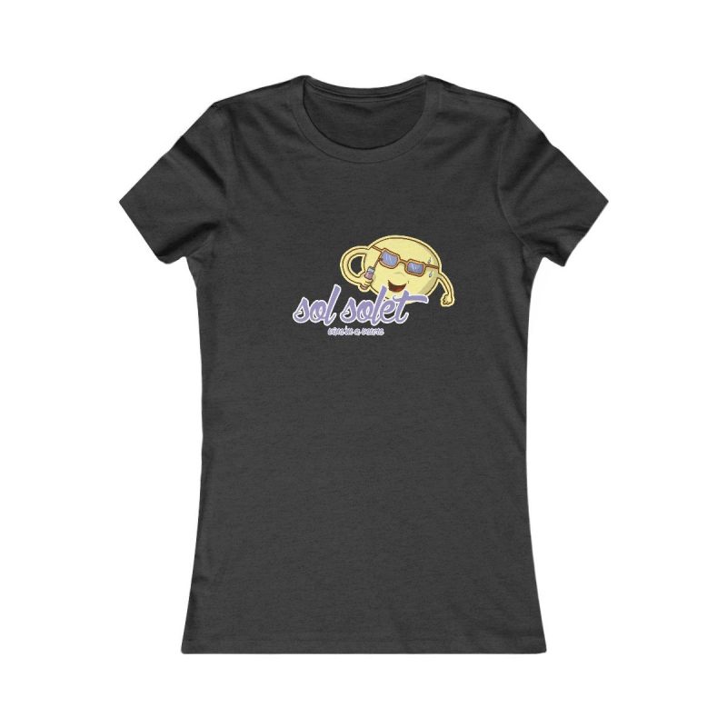 Camiseta mujer Favorite - Gris antracita jaspeado - Camiseta Sol solet, vine’m a veure