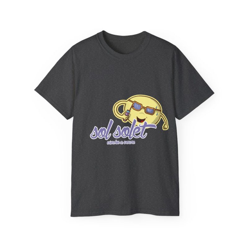 Camiseta ultra algodon - Gris oscuro jaspeado - Camiseta Sol solet, vine’m a veure