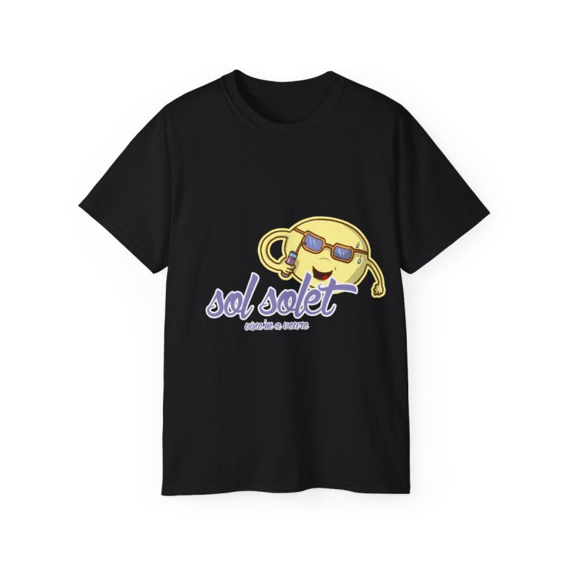Camiseta ultra algodon - Negro - Camiseta Sol solet, vine’m a veure