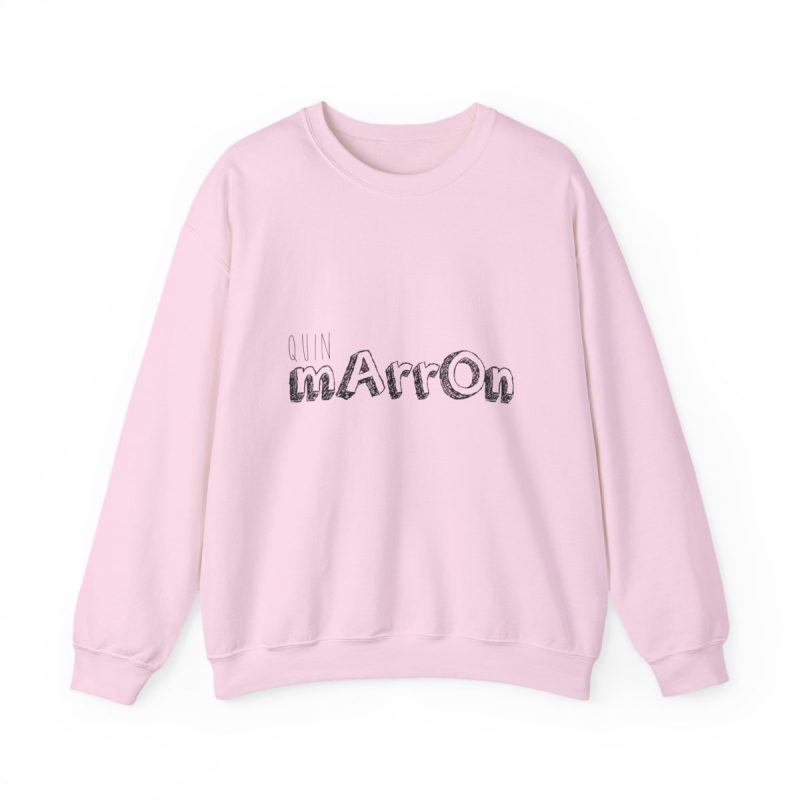 Sudadera cuello redondo - Rosa claro - Camiseta «Quin marrón»