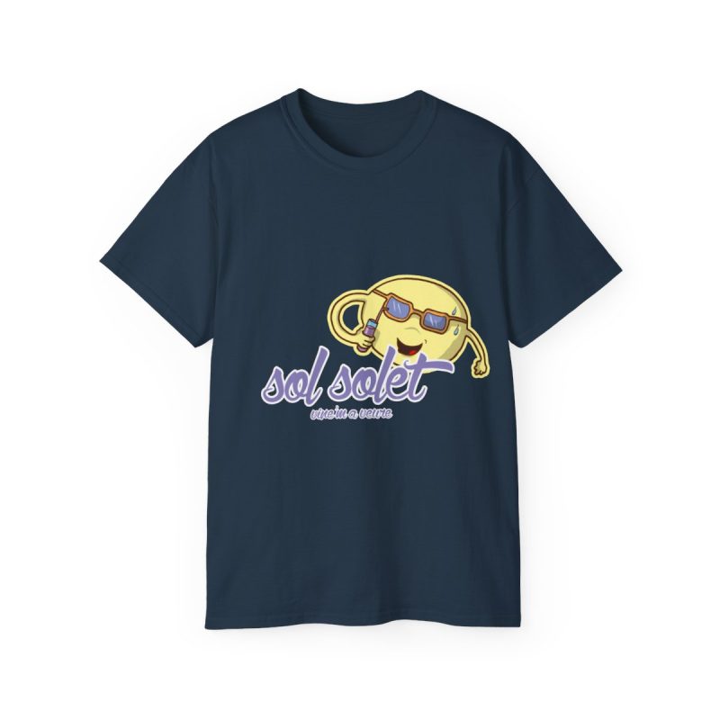 Camiseta ultra algodon - Azul crepusculo - Camiseta Sol solet, vine’m a veure