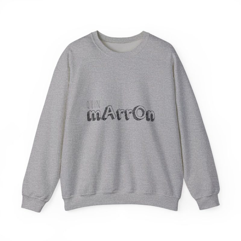 Sudadera cuello redondo - Gris deportivo - Camiseta «Quin marrón»
